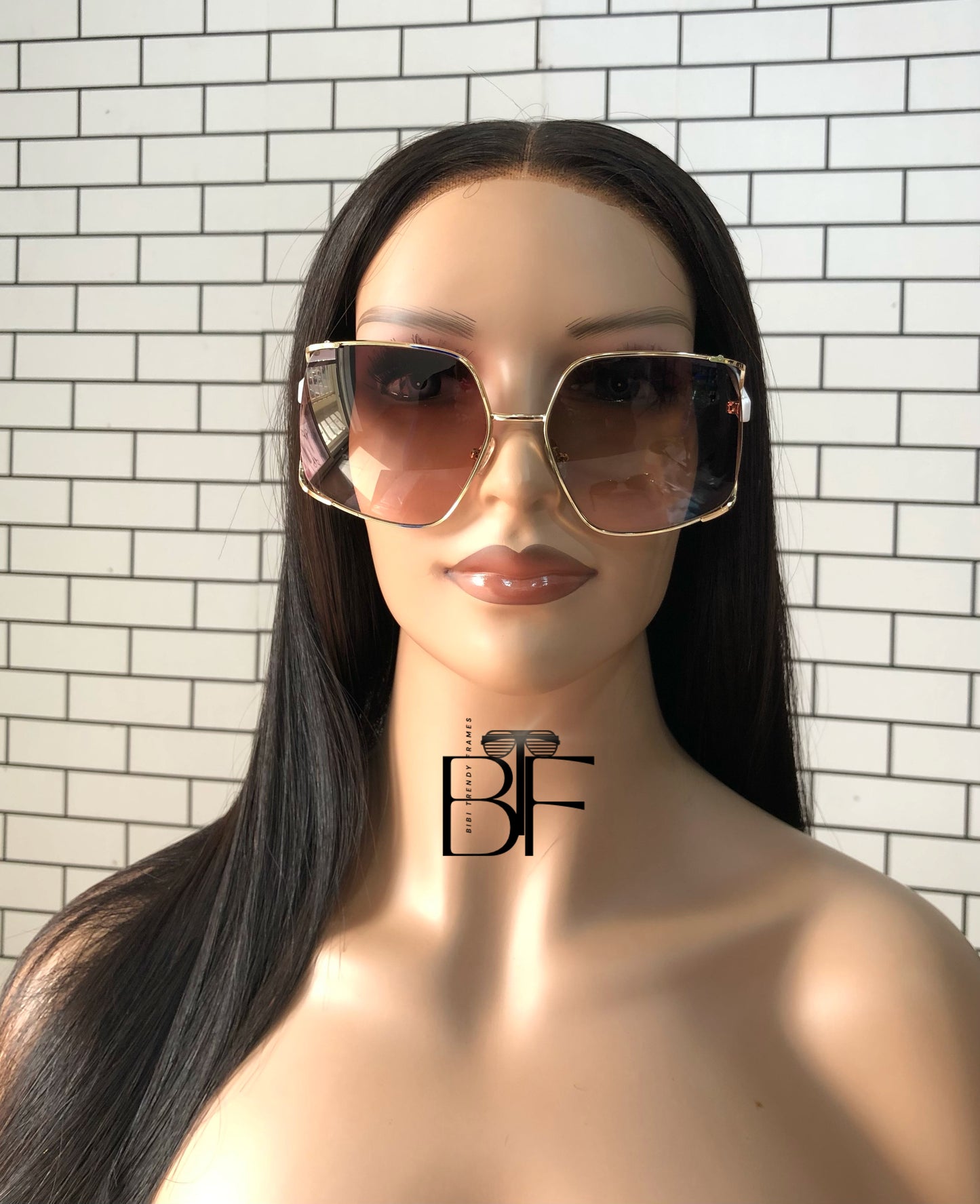 BTF-0080: Unisex Oversided Square Classy Sunglasses with Tinted Lens