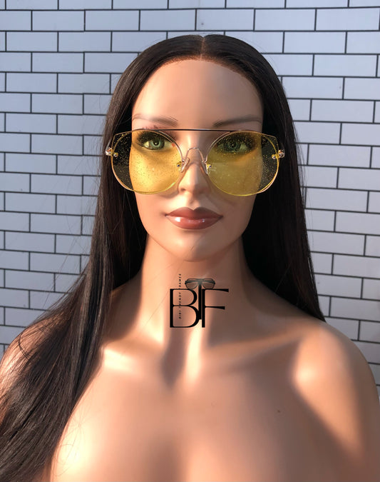 BTF-0085: Vintage Ocean Lens Round Cat Eye Sunglasses Uv400 Oversized Trendy Len