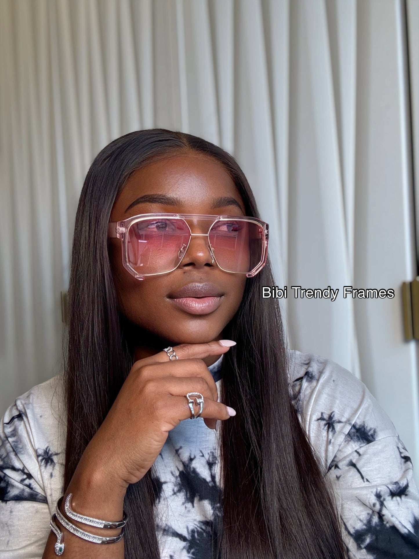 BTF-0122: Oversized Pilot Square Frame Sunglasses